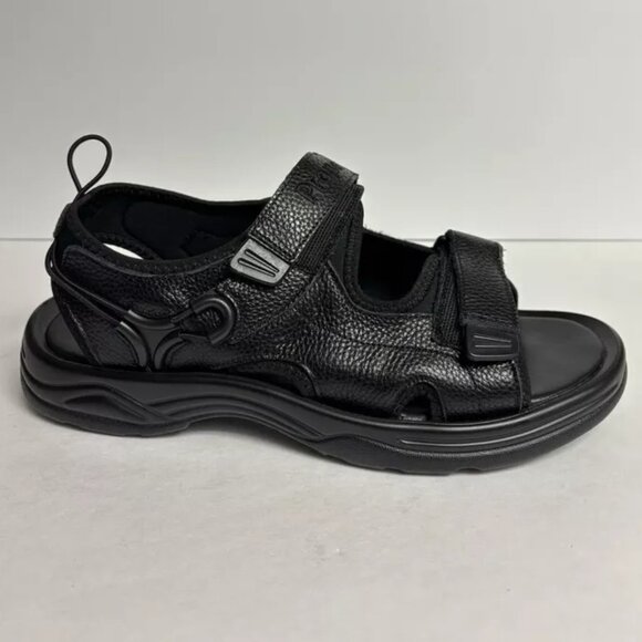 Propet Men’s Surfwalker II Black Strappy Sandals, Size 10.5 XX(5E)